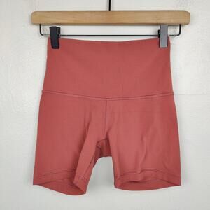 Aritzia TnAction Butter Shorts Womens XS Blush Pink Brushed‎ High Rise Yoga